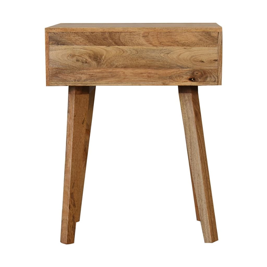 Wooden Nightstand with 1 Drawer | Bone Inlay
