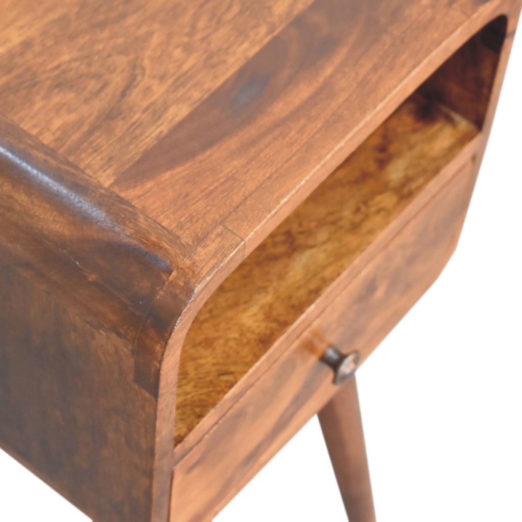 Side Table Nightstand with Open Slot