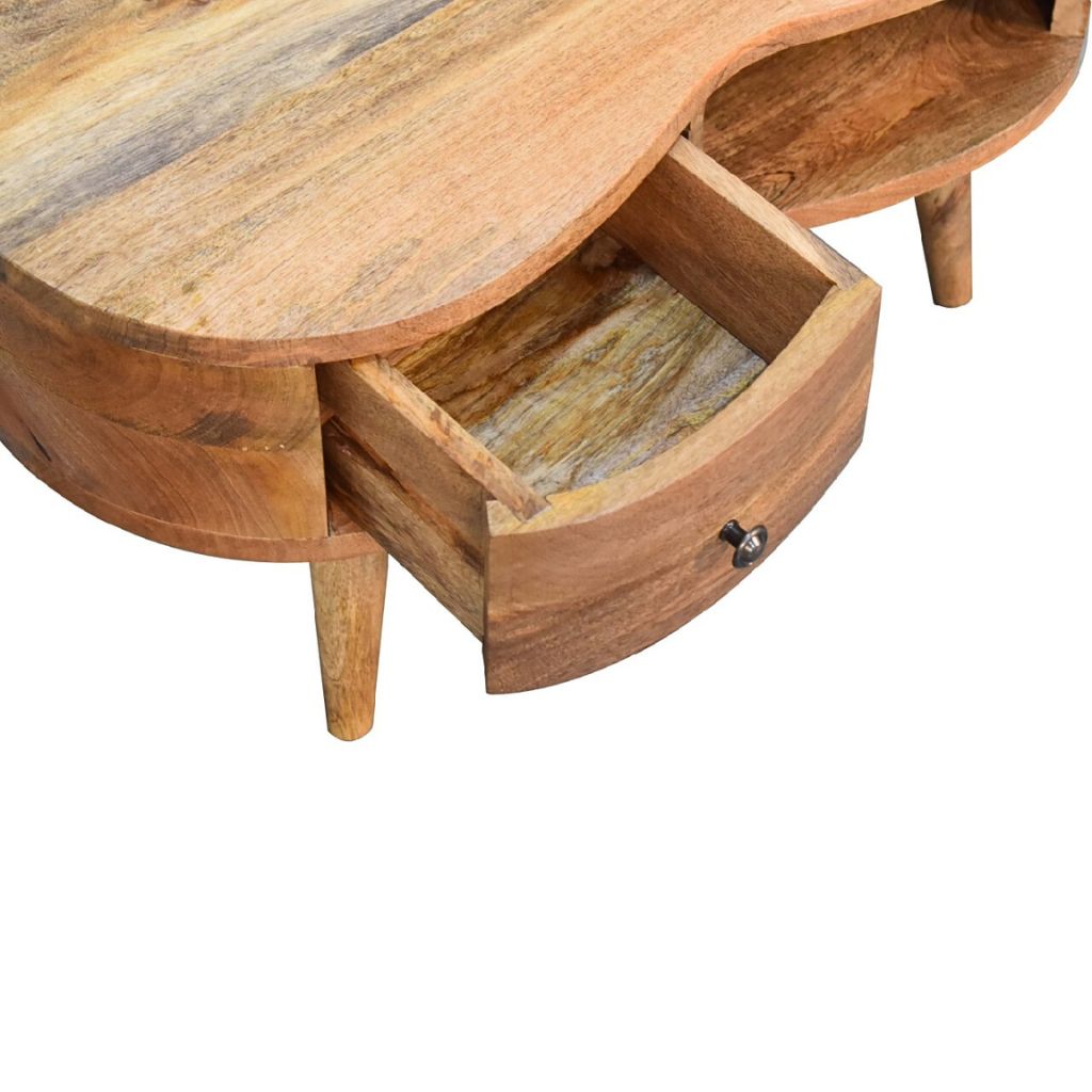 Coffee Table with Storage, 1 Drawer and Open Slot