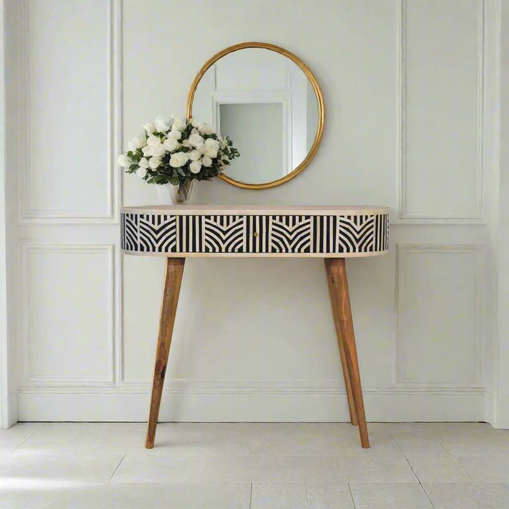 Bone Inlay Console Table | Edessa - Art Deco