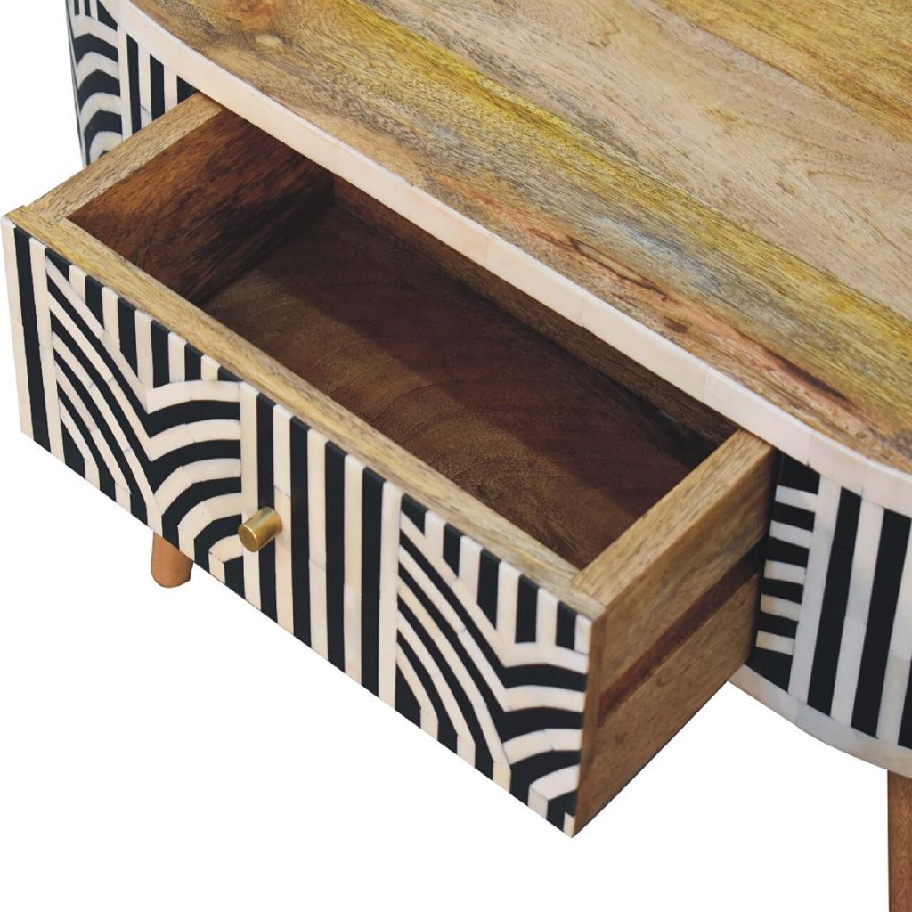 Coffee Table Bone Inlay Drawer