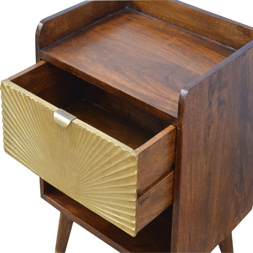 Side Table Nightstand with Open Slot