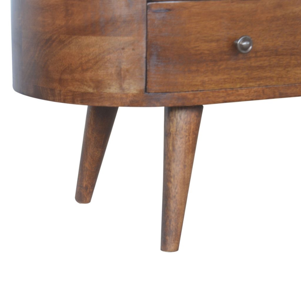 Retro Rounded TV Stand | Chestnut - up to 46"