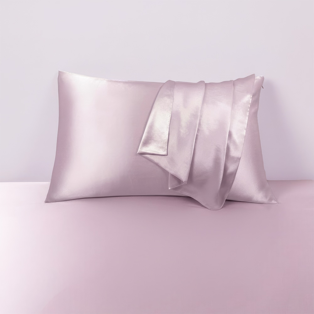 19 Momme Moonlight Pink Mulberry Silk Pillowcase with Zipper