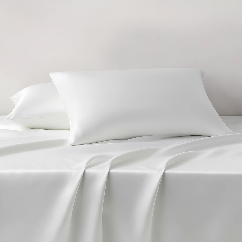 22 Momme Mulberry Pure Silk Pillowcase with Zipper | Natural White