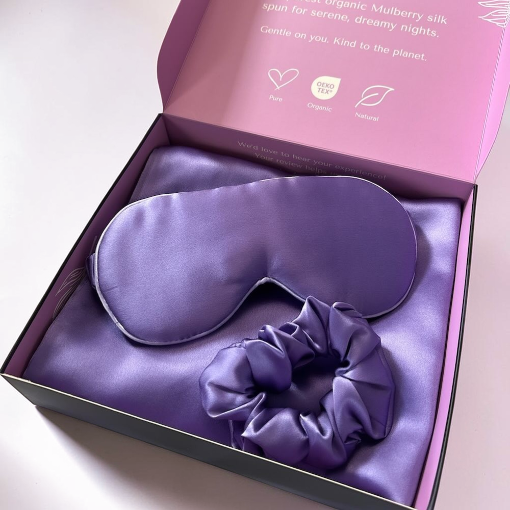 22 Momme Twilight Purple Mulberry Silk Pillowcase with Zipper