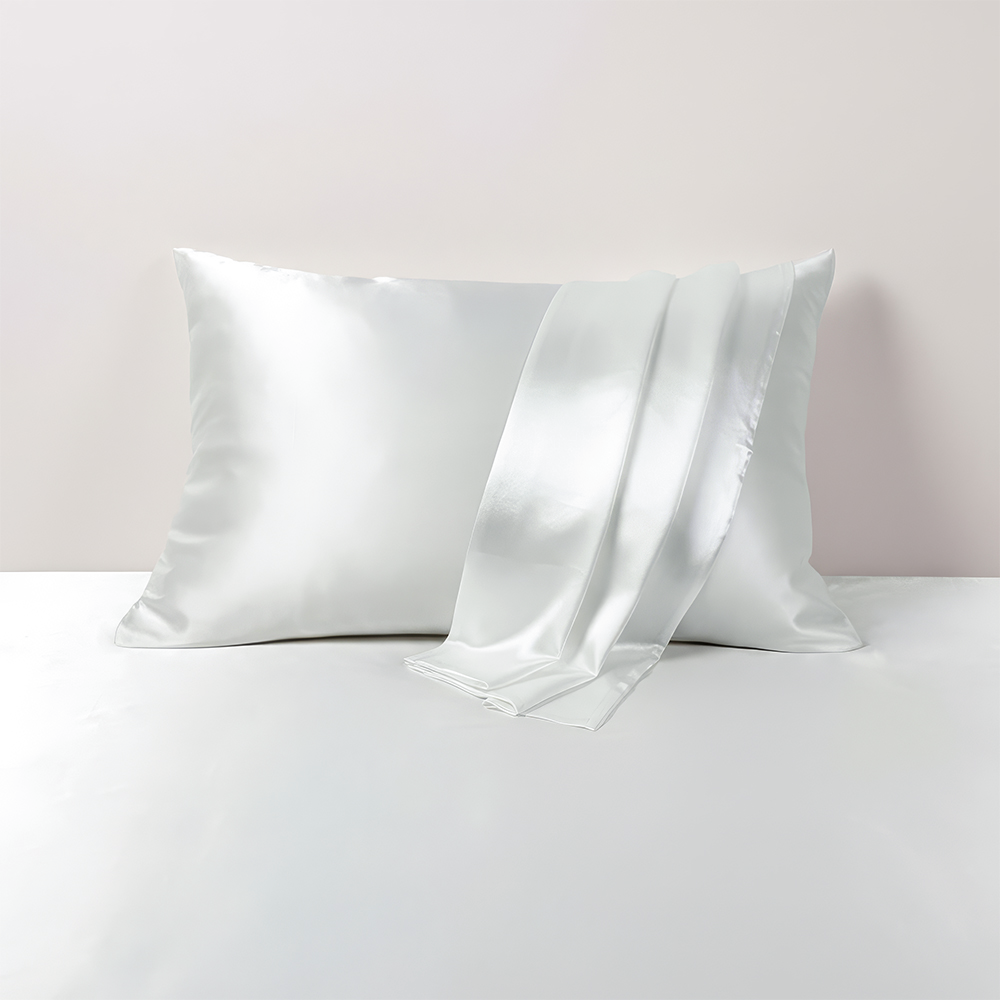 22 Momme Natural White Mulberry Silk Pillowcase with Zipper