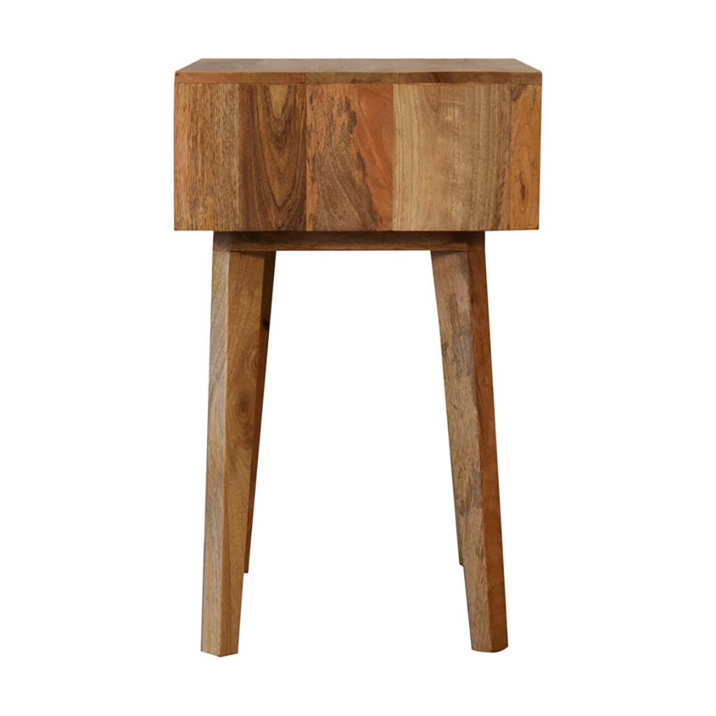 Wooden Nightstand with 1 Drawer | Bone Inlay