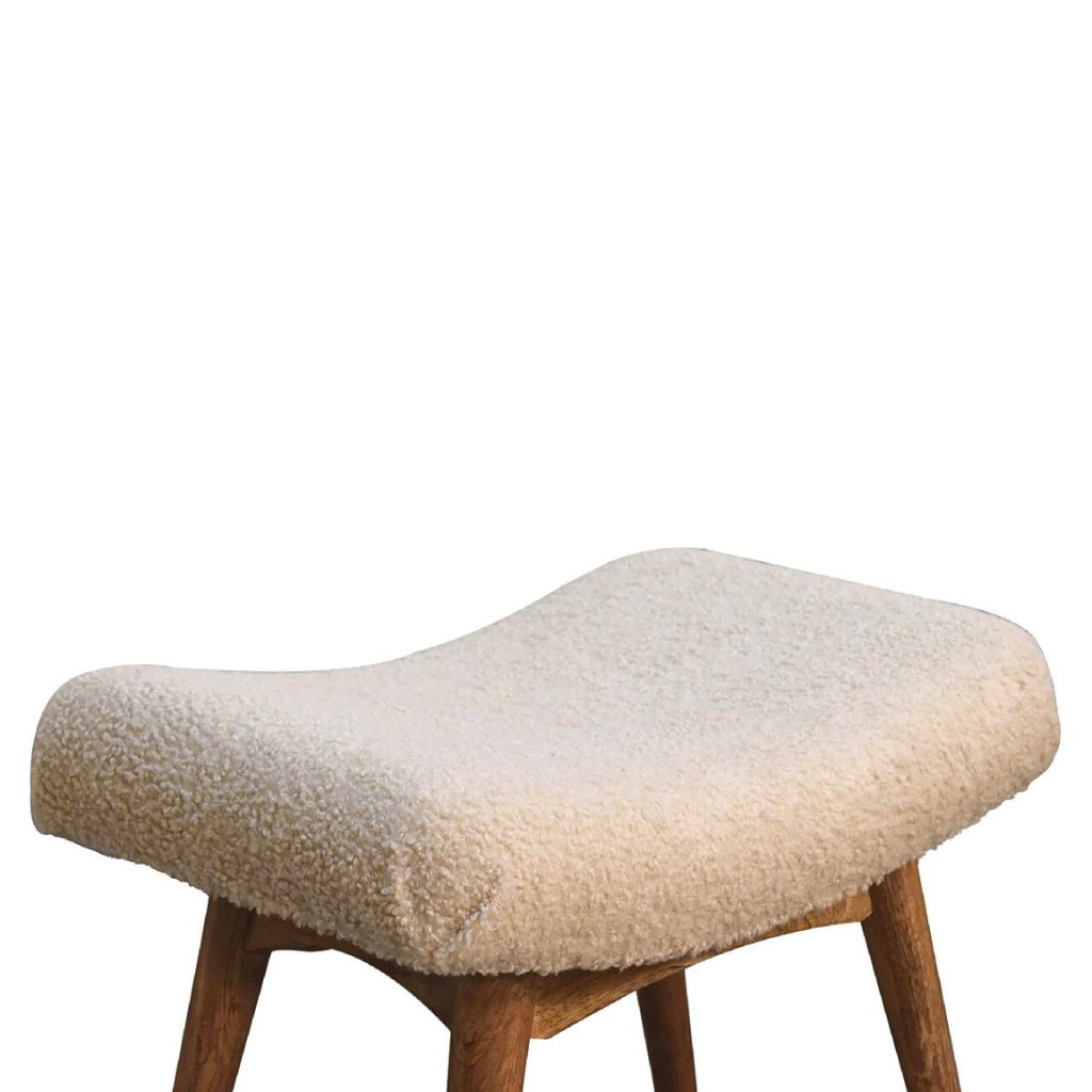 Boucle Curved Bench