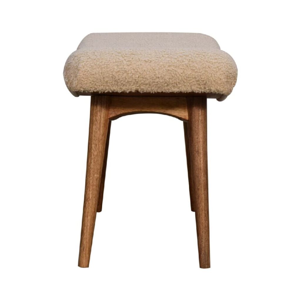 Boucle Curved Bench