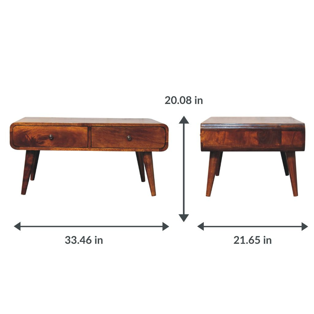 Sonata Coffee Table with storage | Chestnut