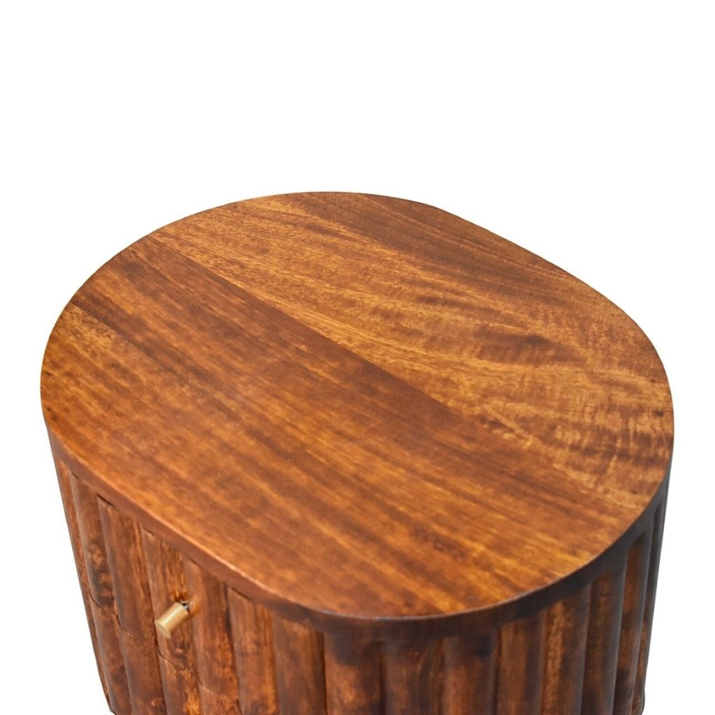 Solid Wood Nightstand with 2 Drawers
