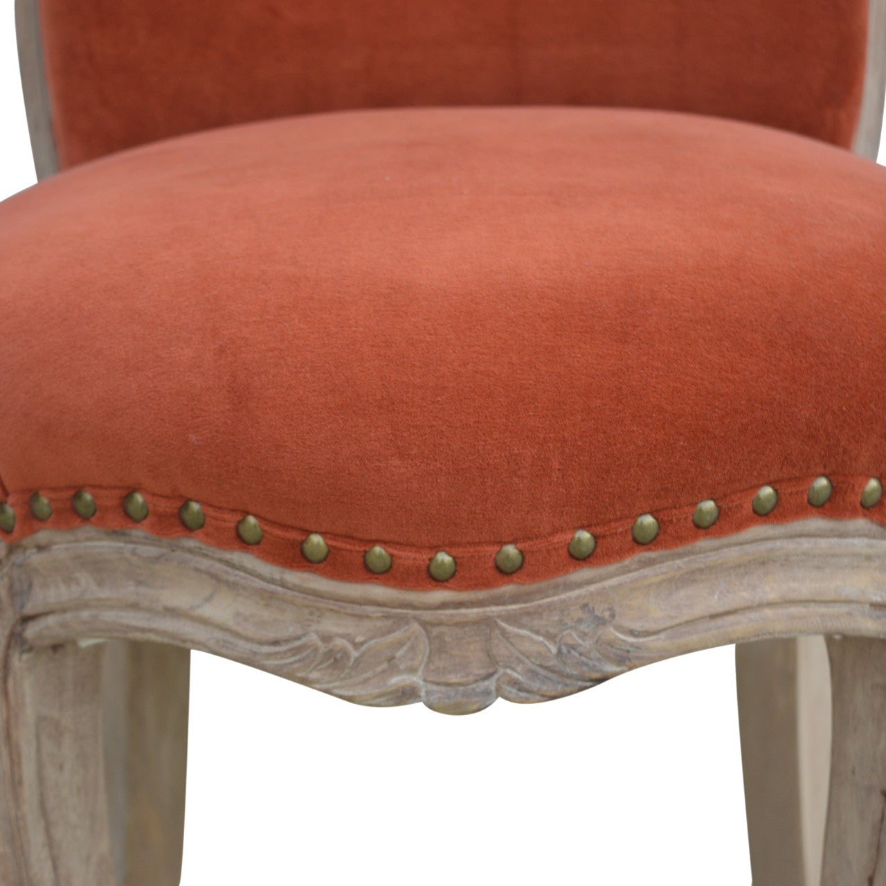 Red Velvet Slipper Chair