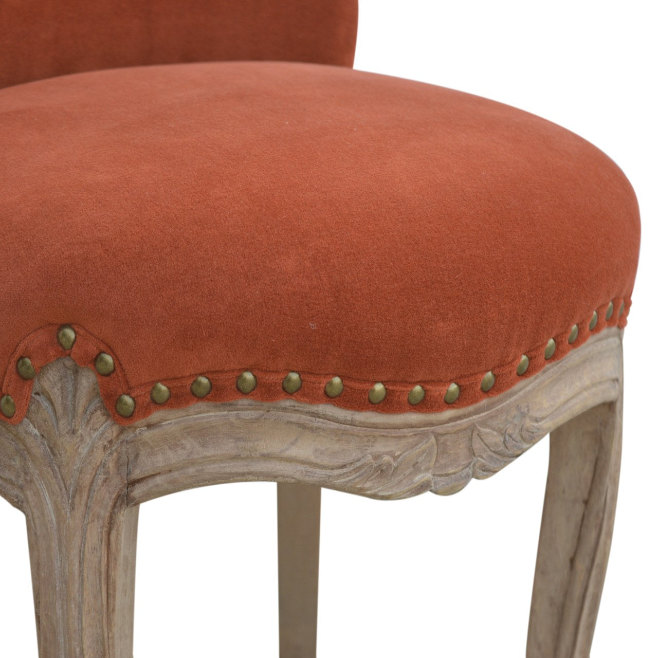 Red Velvet Slipper Chair