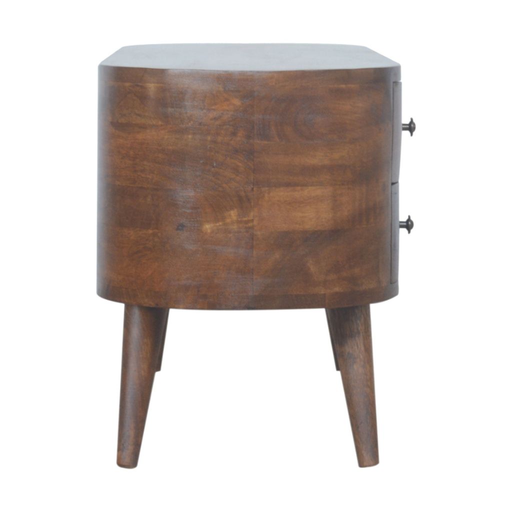 Retro Rounded TV Stand | Chestnut - up to 46"