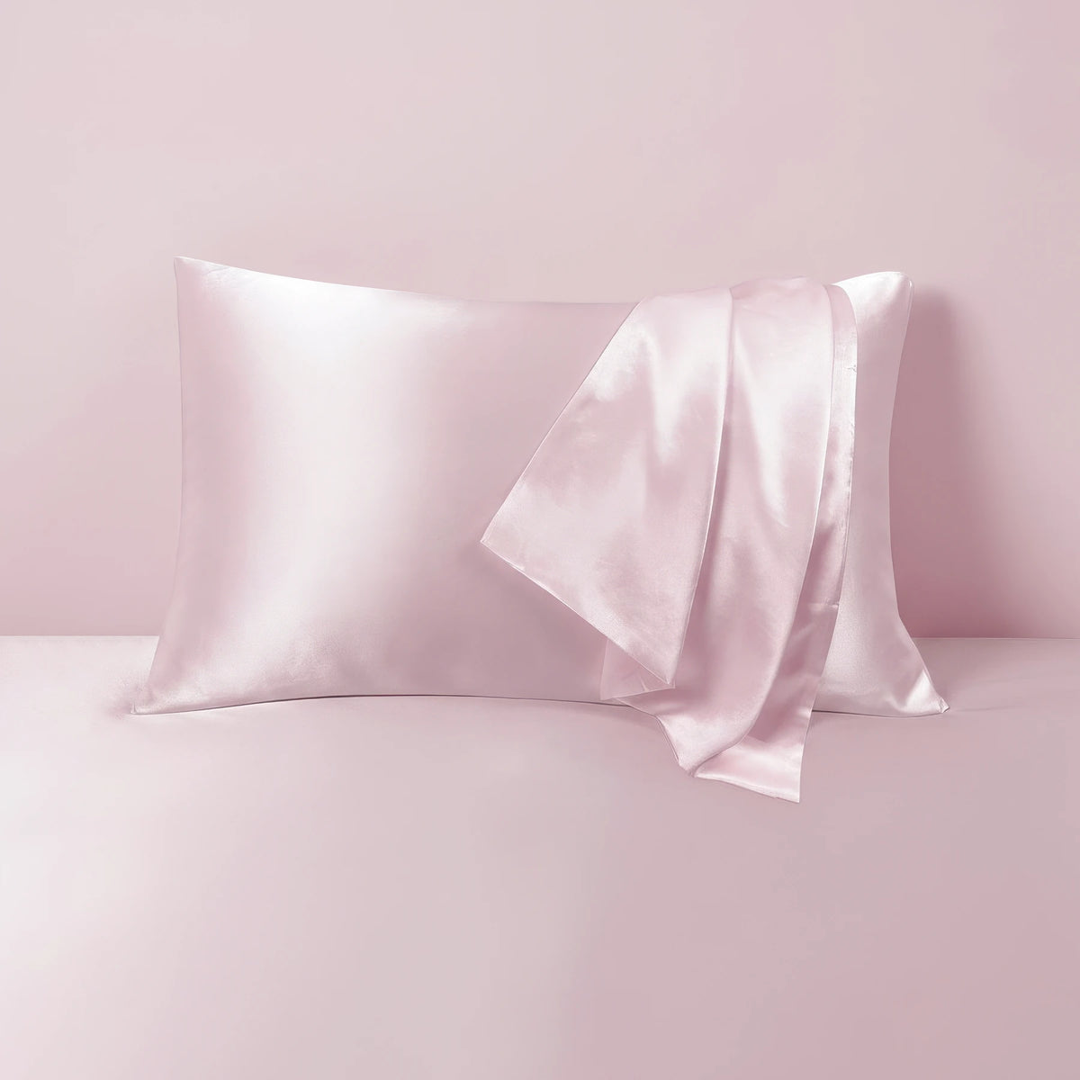 22 Momme Mulberry Pure Silk Pillowcase with Zipper | Pink