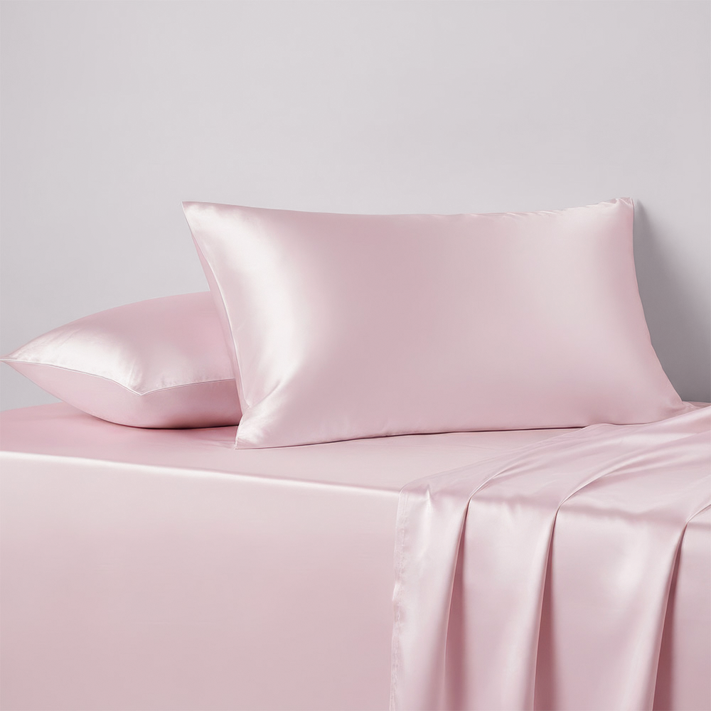 22 Momme Soft Pink Mulberry Silk Pillowcase with Zipper