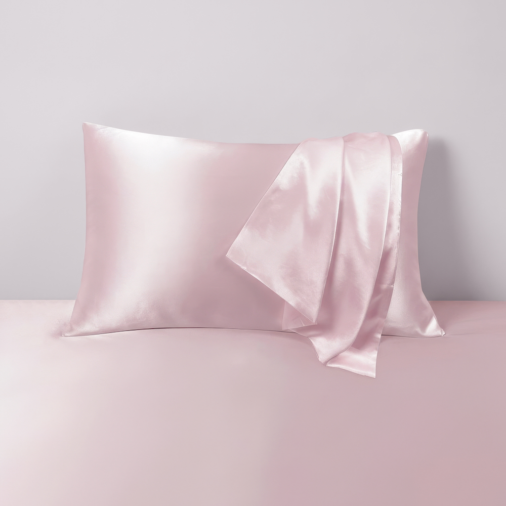 Pink silk pillowcase 22 Momme